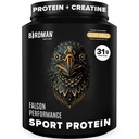 BIRDMAN Falcon Performance Vegan Protein Powder, 31g Protein, 5g Creatine, 5g BCAA, Probiotyki, Electrolytes, Pre Workout, Niskie węglowodany, Cukier wolny i Dairy Free, Roślina na bazie białka Vanilla -19 Służenie