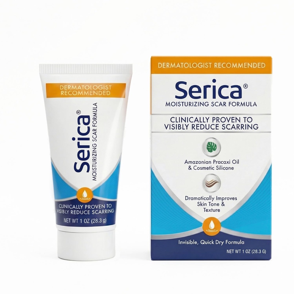 Serica Blizna Gel Zaawansowana formuła silikonowa, widocznie zmniejsza wygląd Blizny z chirurgii, trądzik, Obrażenia - klinicznie udowodnione wyniki, 1oz