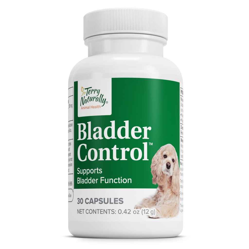Terry Natural Bladder Control - Pet Supplies for Bladder Health - Support Urynary Tract Health - Dog Health Supplement - Pet Support for Dogs - 30 Kapsułki (30 Słupki)