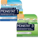 Monistat 2 opakowania (3-dniowy zestaw do wdychania i 1-dniowy zestaw do łączenia owuli)