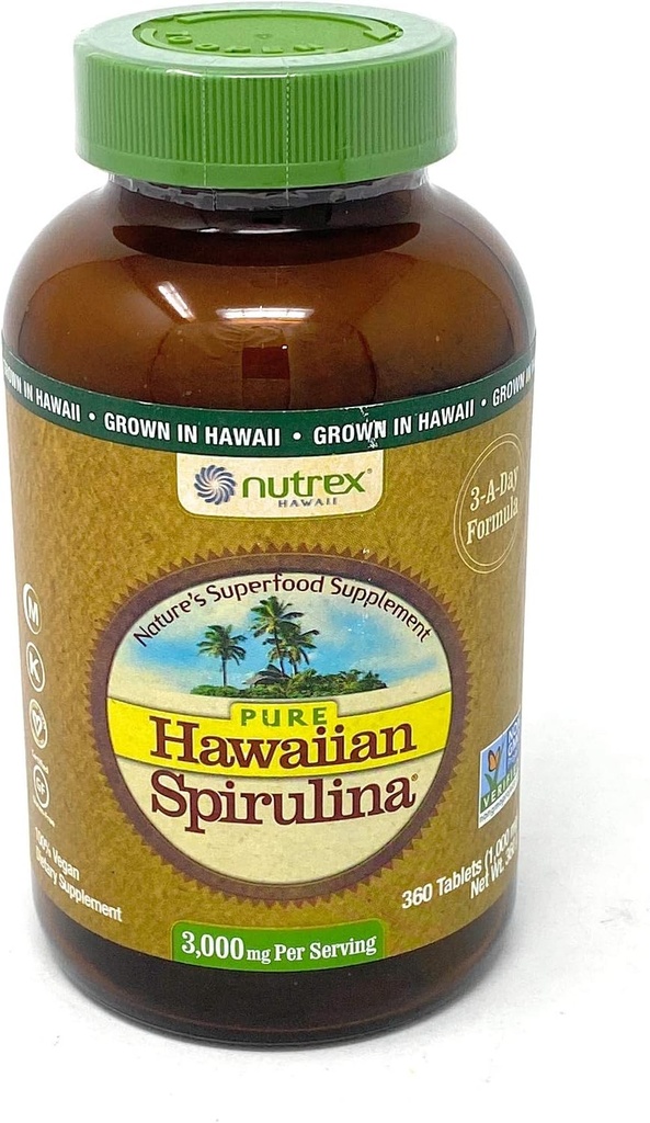 Nutrex Hawaje Pure Hawaiian Spirulina 3000mg Na Podawanie -360 Tabletki