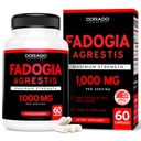 Fadogia Agrestis Extract 1000mg per Serving - [Maksymalna wytrzymałość] - Siła, Napęd, Wydajność atletyczna, Masa mięśniowa - Przetestowane strony trzecie - Zero Fillers - Gluten Free, Non-GMO, Kapsułki wegańskie