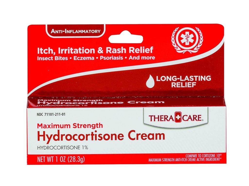 Thera Care Hydrokortyzon krem 124; Maksymalna moc pozagiełdowa 124; Itch Iritation and Rash Relief 124; 1 oz
