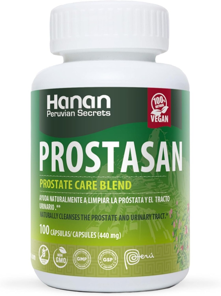 Hanan Prostasan Prostate Care Blend 124; 100 Kapsułki 124; Naturalna pomoc w oczyszczaniu prostaty i traktu moczowego