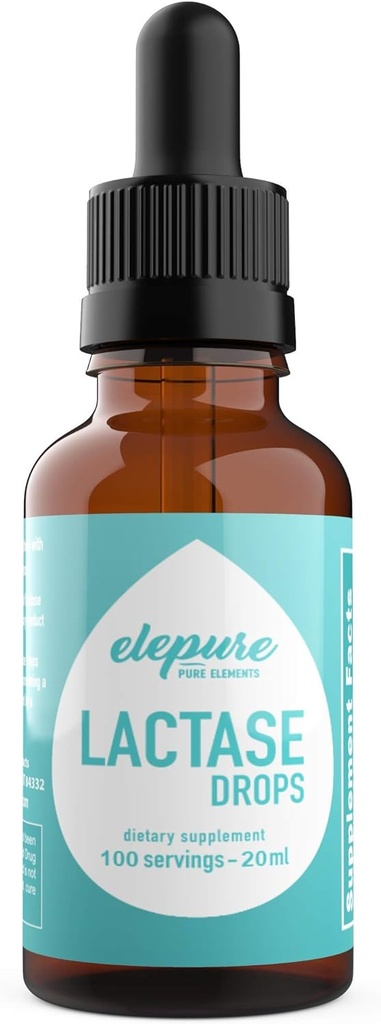 100 Opiekuń- Lactase Drops Laktoza Nietolerancja Enzym - 20 Mililitry