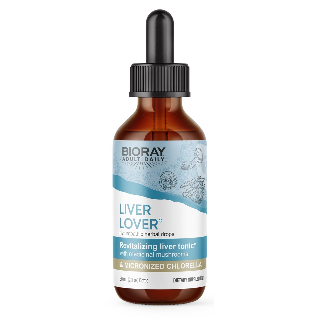 BIORAY Daily Liver Lover - 2 fl oz - Wspiera wątrobę i przyprawy - Non-GMO, Wegan, Gluten Free