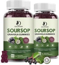 Organic Soursop Graviola Gummies, Soursop Extract z Elderberry Rich w Multivitamin dla naturalnego przeciwutleniacza, Wsparcie komórkowe i regeneracja, Immune Boost and Skin, Vegan- 60 Day Supply