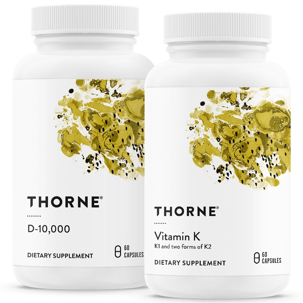 CRONE - Bone Health Bundle - Witamina D3 & Witamina K - Wspiera zdrowe kości, mięśnie zębów, sercowo-naczyniowe i funkcje immunologiczne - 30 do 60 Służb