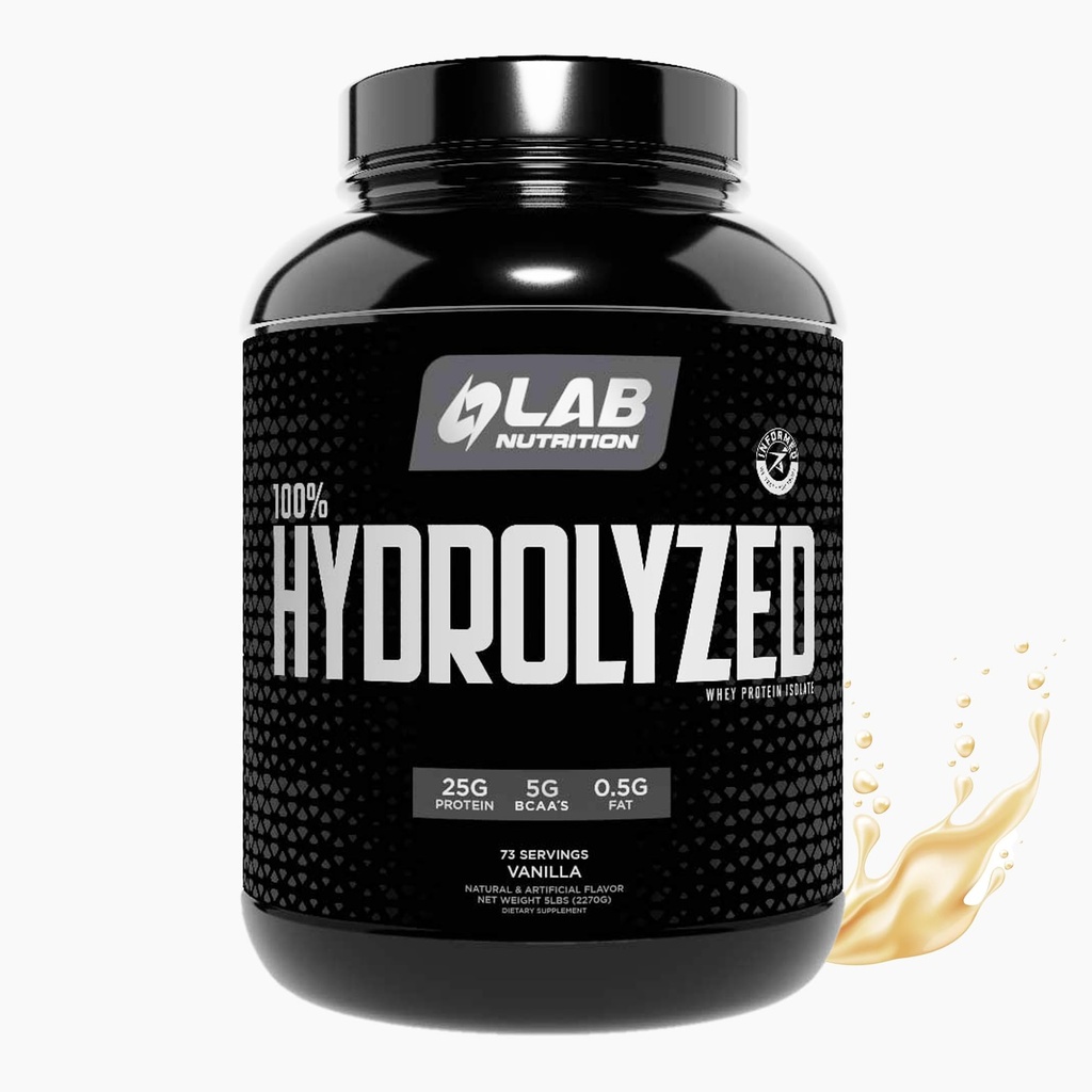 100% hydrolizowany izolat białkowy serwatki (5 funtów, Vanilla Flavor) 25gr białka, budować mięśnie, Lean Muscle Growth, łatwe spożywanie, Gluten Free, Laktoza Free, Szybkie wchłanianie.