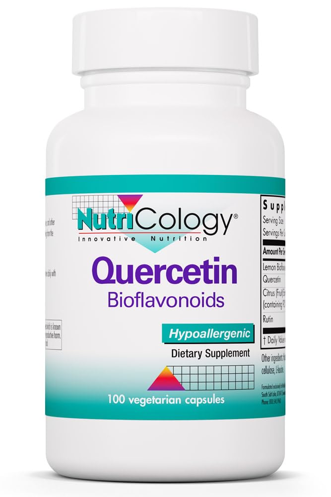 Nutricology Quercetin Bioflavonoids - Lemon Bioflavonoid Complex, Rutin, Citrus Extract, Hesperidin, Kapsułki wegetariańskie - 100 Count