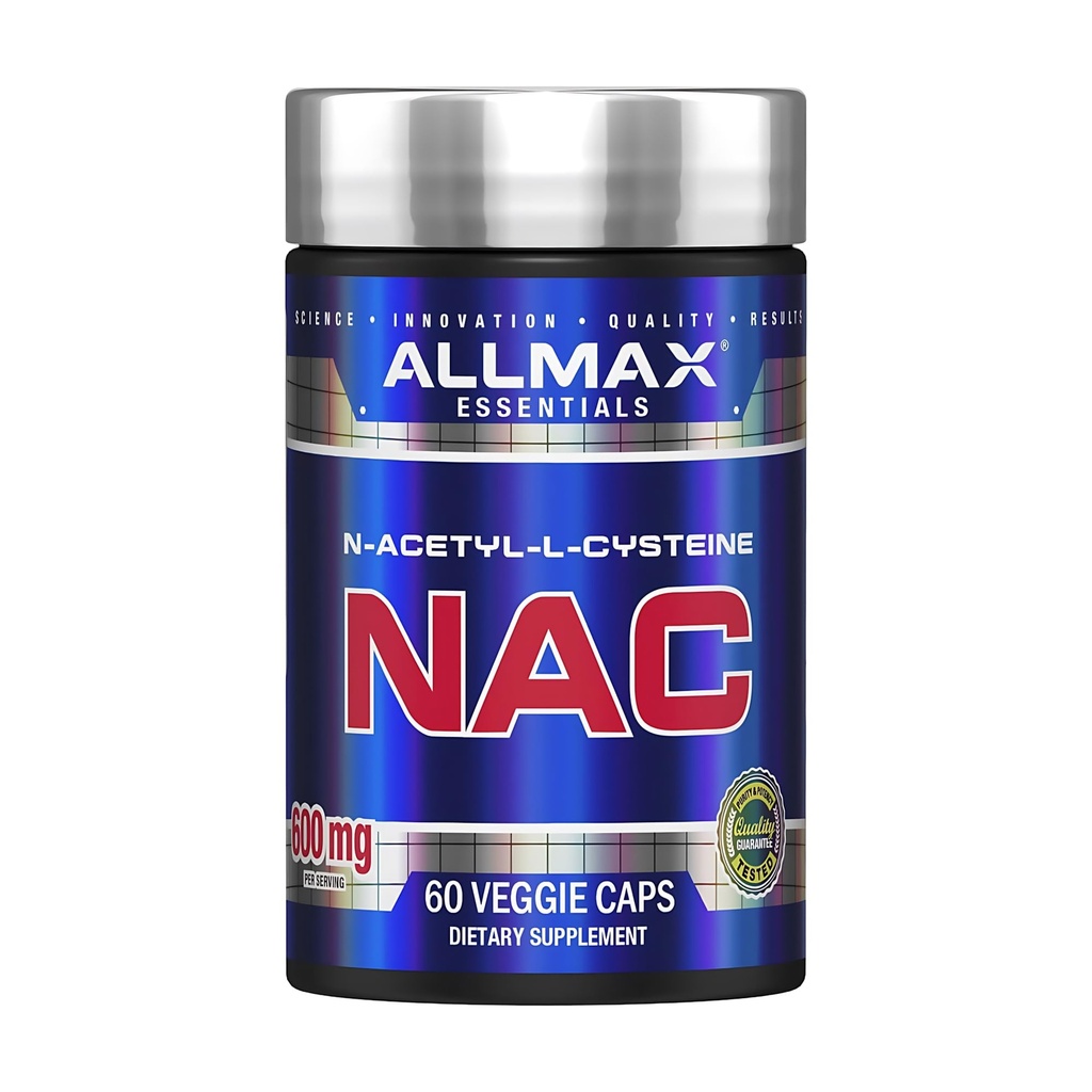 ALLMAX NAC - 60 Kapsułek wegetariańskich - Wsparcie immunologiczne i bezpłatna ochrona radykalna - 60 Służb