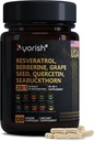 Ekstrakt Quercetin Green Tea Extract Acai Noni Polyfenol suplement dla kobiet i mężczyzn, N- Acetyl Cysteine NAD Booster 120