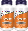 Teraz suplementy, L-lizyna (Chlorek L-lizyny) 500 mg, Kwas amino-, 100 Licznik (Opakowanie po 2)