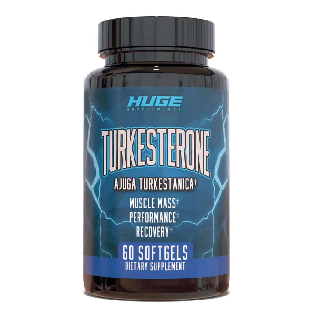 Suplement Turkesterone (500mg) Ajuga Turkestanica Extract, Poprawa Lean Muscle Mass, Ćwiczenia, Poprawa Odzyskiwania Mięśnie z naszej technologii absorpcji Softgel (60 Softgels)
