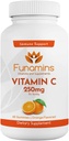 Witamina C Gumiaki, 250 mg na serwowanie, 60 Hrabia, Wegan, Antioksydent, Wsparcie immunologiczne, Mięśnie, Łączniki; dla dzieci i dorosłych; Flavor pomarańczowy