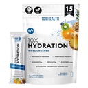 10X Pakiety nawodnienia zdrowia Wave Crusher Electrolyte Drink Mix Liquid 15 Pakiety Stickpack z magnezu Cytrate, Sodu & Potasu - Naturalny aromat Electrolyte