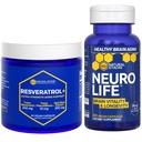 NATURAL STAKS NeuroLife & Resveratrol Supplement Bundle - wspiera długowieczność i starzenie się mózgu * - 120 Kapsułki ogółem