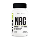 NutraBio N- Acetyl Cysteine Supplement (NAC) - 90 Kapsułek, 600mg Każdy - Potężny przeciwutleniacz - Wsparcie immunologiczne - Boost Glutathione