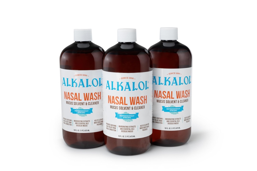 Roztwór alkalolu Oryginalny płyn do płukania nosa, 16 fl oz (opakowanie po 3)