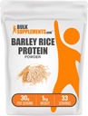 BulkSupplements.com Barley Rice Protein Powder - Vegan Protein Powder, Sports Nutrition - Unflavored & Dairy Free, 30g na Serving, 1 kg (2,2 kg) (Opakowanie po 1)