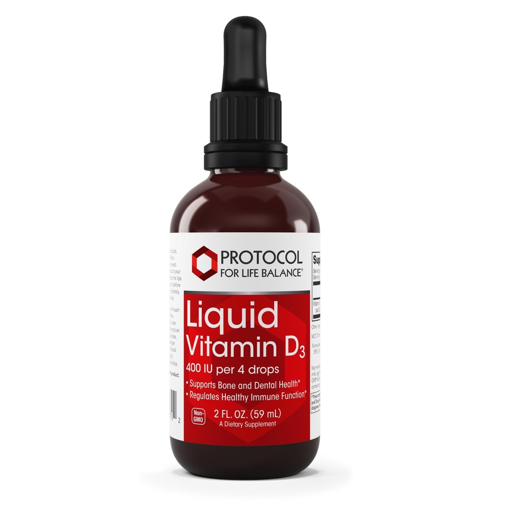 PROTOKÓŁ BALANCJI ŻYCIA - płynna witamina D-3 - Wspiera wchłanianie wapnia, zdrowie kości i kości oraz stan immunologiczny w postaci łatwych do podawania kropli - 2 Fl oz (60 ml)