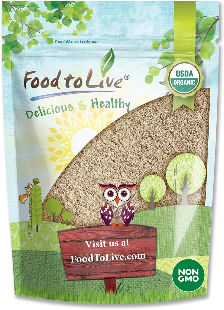 Food to Live Organic Ashwagandha Root Powder, 12 Ounces - Non-GMO, Finely Ground Indian Ginseng, Pure, Raw, Vegan. Easy to Mix. Adaptogenic Herb.