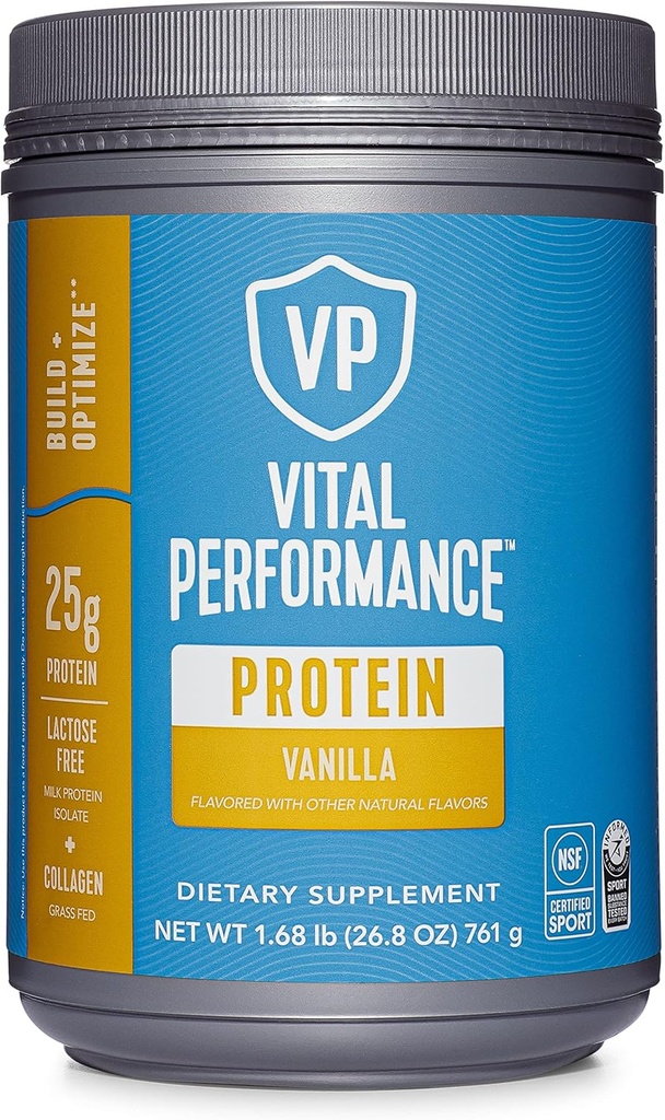 Vital Proteins Collagen Peptydes Proszek - Wanilia, Mieszanka w proszku protein, Bezmleczny, Made Without gluten, 1.68lb