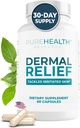 PUREHEALTH BADANIA NAUKOWE Suplementy o uldze skórnej - dla nawadnianej skóry, wyprysku i skórki z L- histydyną, ekstraktem Ashwagandha Root, Rhodiola Crenulata, witaminą D i E - 1 butelką - 60 kapsułkami