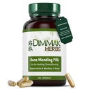 Dimmak Herbs Bone Mending Pills - Szybkie złamania i złamania uzupełnienie gojenia kości - Zaawansowana formuła TCM z Drynari- Stress Fracture & Osteoblast Wsparcie - Organic, Wegan- 500mg 100 Kapsułki