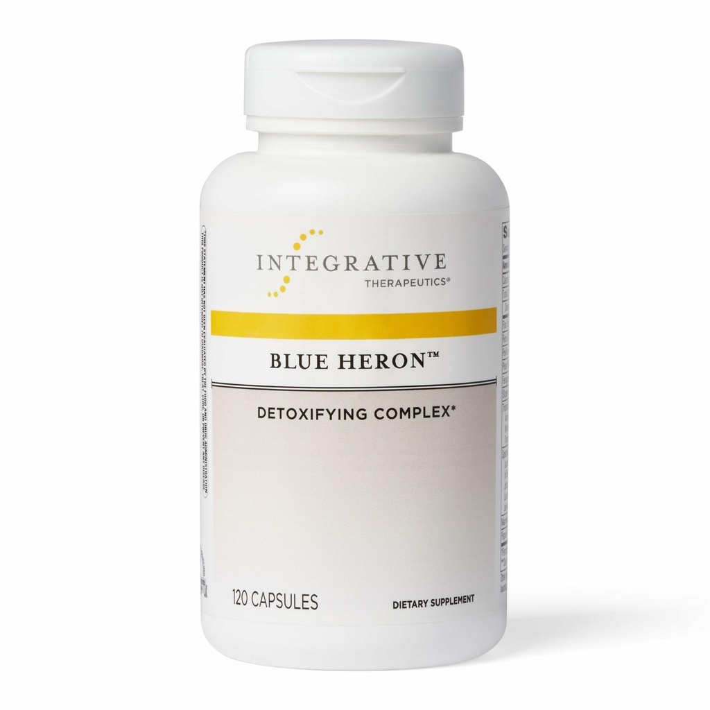 Terapia integracyjna Blue Heron - suplement diety, który wspiera funkcje Colon & Wsparcie żołądkowo-jelitowe * - Darmowy - 120 Kapsułki (20 Słupki)