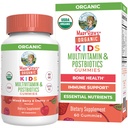 MaryRuth Organics Kids Vitamins 124; USDA Organic Vitamins 124; Multivitamin Gummies + Postbiotyki dla wieków 4 + 124; Lactobacillus Rhamnosus Vitamins 124; Vegan Vitamins 124; Non-GMO Vitamins 124; 60 Count