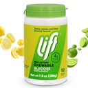 Podnieść Glukozę do 124; Szybko działająca Glukoza do żucia tabletki energii do żucia do 124; Lemon & Lime do 124; 50 ct Jar (opakowanie po 1)