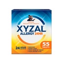 Xyzal 24-godzinny lek na alergię, Oryginalna przepisana siła Antyhistamina, Lewocetyryzyna Dichlorowodorek Tabletki 5 mg, 55