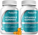 Witamina E Gummies 268mg 400 j.m., Naturalny suplement do żucia witaminy E dla dorosłych, Kobiety & Mężczyźni, Zdrowie skóry i immunologiczne, Przeciwutleniacz, Flavor pomarańczowy, 120 Liczba