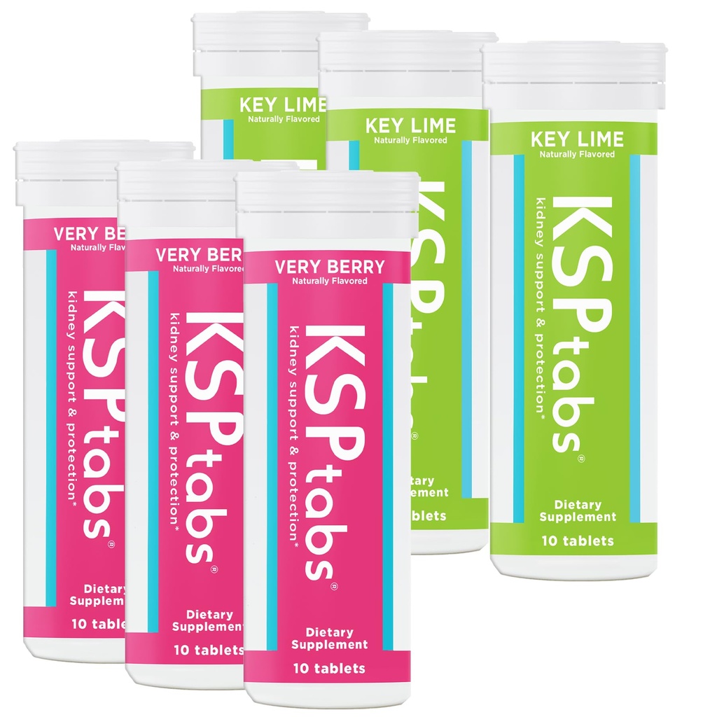 Berry & Lime All Natural Hydration & Nerki Suplement zdrowia do zwalczania szczawianu wapnia Crystal Formation, Mieszane Flavor- 6 Pack