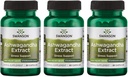 Swanson Ashwagandha Extract- Natural Supplement Promowanie zdrowej reakcji na stres, Wsparcie energetyczne i system nerwowy Zdrowie - Ayurvedic Suplement dla naturalnych Wellnes- (60 kapsułki, 450mg każdy) (3 opakowania)