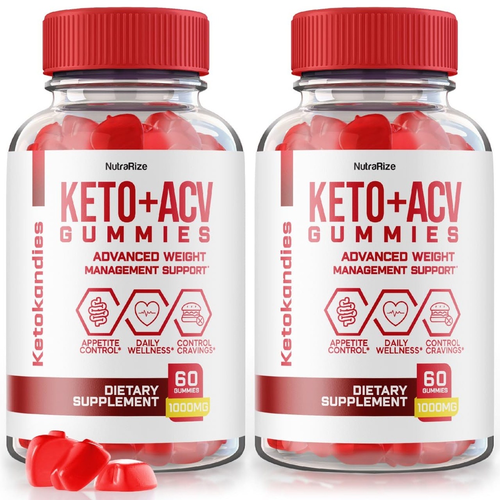 NutraRize (Opakowanie 2 KetoKandies Keto + ACV Gumki do utraty wagi, Maksymalny suplement siły, Keto Kandies Recenzje (120 Gumies)