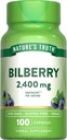 Nature 's Truth Bilberry Extract Kapsułki 124; 2400mg 124; 100 Hrabia 124; Non- GMO & Gluten