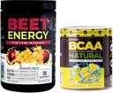 Nutrologia Buraki Natural O2, przed treningiem w proszku, Passion Fruit Flavor (30 Servings) BCAA Natural, Plant Based BCAA Proszek, Lemonade Flavor (30 Servings)