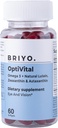 Briyo Optivital Eye Health Supplement z luteiną, Zeaksantyną, Astaksantyną i Omega 3 - Wspiera Visual Clarity, Ekran Fatigue Relief and Long Term Retinal Health - One a Day, 60 Softgels