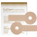 EpiDerm Areopexy Silicone Scar Arkusze - wielokrotnego użytku, zmywalne i niestandardowe redukcja piersi i post Op Chirurgia piersi Essentials - Lollipop Kształt Profesjonalne plastry Scare klasy - Naturalne, 1 Para