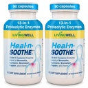HEAL- N- SOOTHE Joint Supplements Support - Enzymy proteolityczne takie jak Bromelain & Papain, z Boswellia, Turmeric & Ginger- Promotes Protein Digestive Function & Body Defense Welnes- 90 Count (2 Pack)