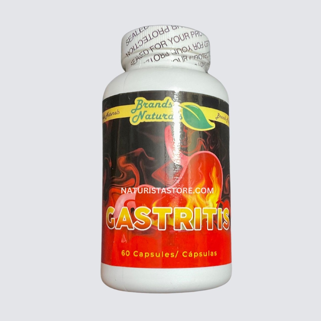 Generic Brands Naturals Gastric Ulcers (Úlceras Garstricas y Heridas) 100% Natural 60 Capsules 500MG
