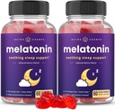 Melatonina Gumiaki dla dzieci i dorosłych 124; Natural Sleep Aid Drug-Free, Wegan Berry Flavor Dzieci Melatonin Gumy Suplement Gumowy Agregat 124; 2, 5 mg, 5 mg lub 10 mg Dawka 124; Pigułki nasenne Substitute 60 Gumiaki (Opakowanie po 2)