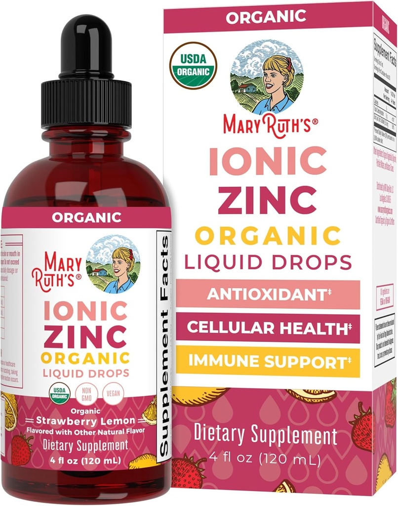 MaryRuth Organic Organic Truskawka Cynk cytrynowy, 4 FZ