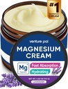 Venture Pal Magnezu Lotion, Topical krem magnezu do snu, Kurcze nóg i ból, Relaks mięśni, Spokój, Suplement nawilżający z oleju kokosowego, Masło Shea & Kwas hialuronowy, Sejf dla dzieci