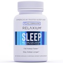 Relaxium Sleep Aid, 14- Day Supply, Non-Habit Forming, Suplement diety dla lepszego snu, Bez narkotyków, Stress Relief, z Magnezu, Melatonin, GABA, Rumianek, Made in USA (28 Kapsułki wegańskie)