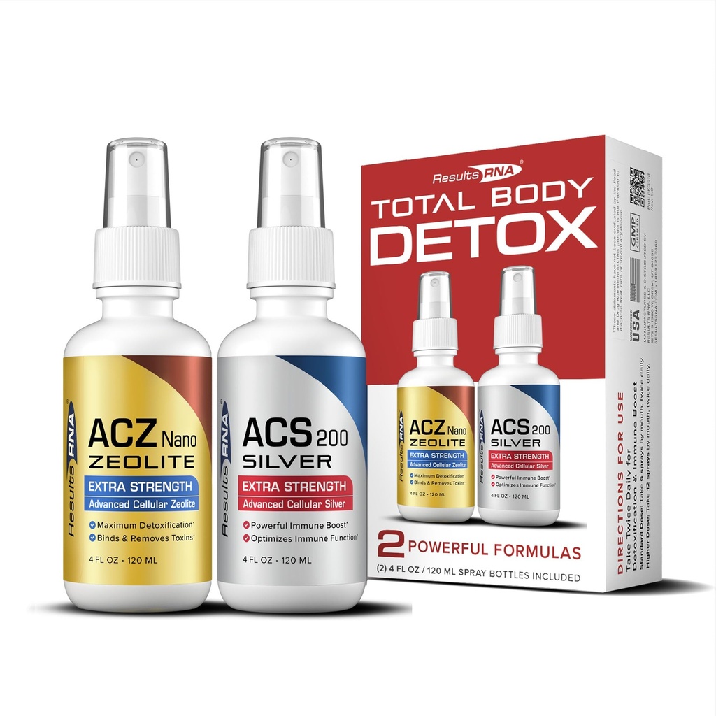Results RNA - Total Body Detox Extra Strength System - ACS 200 Silver & ACZ Nano Zeolite pomóc detoksykacji i wzmocnienia odporności (4 oz - 60 dni)