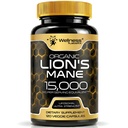 Lions Mane Supplement Kapsułki - 120 Hrabia - Suplement do Grzybów, Suplementy Mózgu dla Pamięci i Skupiania, Grzyby Grzyb Lwa Kapsułki Organiczne - Wsparcie Kognitive i immunologiczne, Suplement Focus