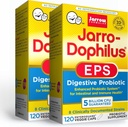 Jarrow Figuras Jarro- Dophilus EPS - 5 Billion Organizmów Per Serving - 120 Enteric Coated Veggie Caps, Multi- Strein Probiotic - Zdrowie jelitowe i immunologiczne, 120 Hrabia (Opakowanie 2)